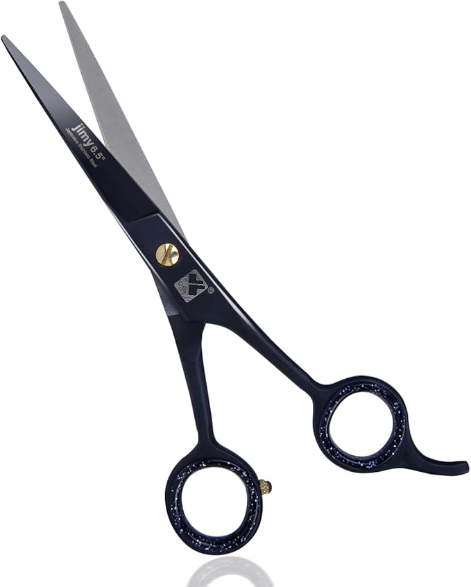 Jimy 6.5" Hair Scissors Professional – Ultra Sharp Razor Edge Stainless-Steel Scissors to Cut Hair – Ergonomic Design Salon Quality Hair Shears for Men, Women & Barbers