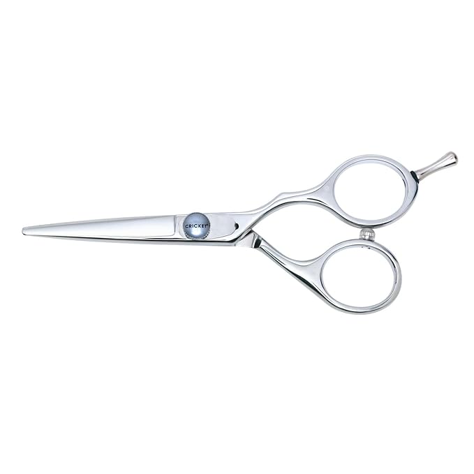 Cricket S2 Elite Series Shears 500 Professional Hair Cutting Scissors - 5-Inch Barber & Stylist Hair Scissors with Convex Edge Blades, Durable Swedish Steel, Leaf Spring Tension, Hand-Polished Finish