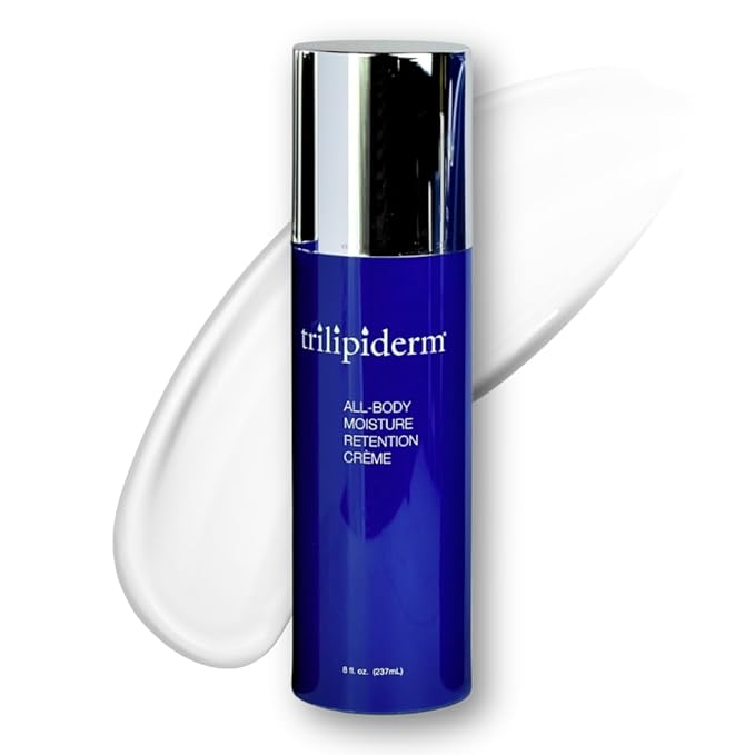 Trilipiderm All-Body Moisture Retention Crème – Plant-Based All-Day Lightweight Hydration for Body and Face, Meadowfoam, Lipid Replacement, 8 Ounce Airless Pump Bottle