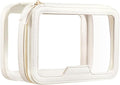 ROWNYEON Clear Makeup Case Toiletry Bag Multipurpose Travel Makeup Train Case Portable Cosmetic Organizer Transparent Storage Bag