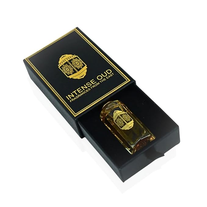 INTENSE OUD Red Tobaco Long Lasting Arabian Perfume Oils for Women 12ML (0.40 OZ) Fragrance Oil With Spicy Cinnamon, Sweet Apple, Tobacco & Vanilla, Concentrated Perfume Oil in Black Gift Box