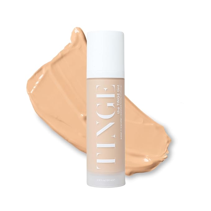 Tinge Tint Body Makeup, Water and Transfer Resistant Up to 48 Hours, Buildable Medium Coverage Body Foundation or Bronzer with Amino Acids, Tattoo Cover Up Makeup, 3.38 FL Oz - Medium Warm