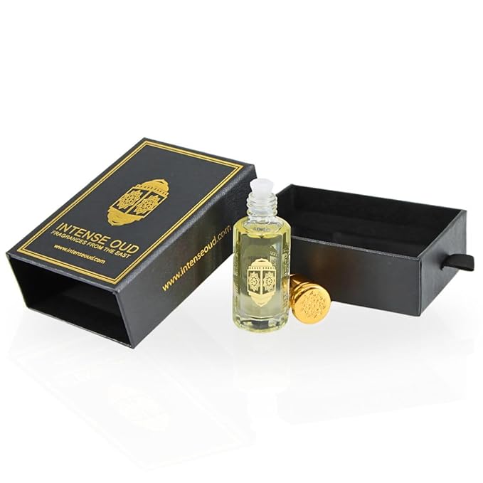 INTENSE OUD Attar Al Wardat Long Lasting Arabian Perfume Oils for Women 12ML (0.40 OZ) Fragrance Oil with Fresh Rose, Bright Bergamot & Woody Finish - Concentrated Perfume Oil in Black Gift Box