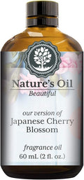Japanese Cherry Blossom Fragrance Oil (60ml) for Perfume, Diffusers, Soap Making, Candles, Lotion, Home Scents, Linen Spray, Bath Bombs, Slime