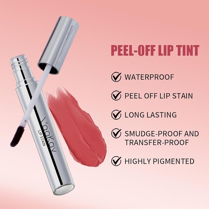 Peel Off Lip Tint Matte Long-Lasting Lip Liner Tattoo Waterproof Temperature Color Sense Lip Stain Smudge Proof Transfer Proof Highly Pigmented Gift for Girl(03 Coffee Sense)