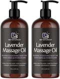 Lavender Massage Oil with Collagen and Stem Cells - Skin Firming Therapy Oil for Cellulite and Quick Absorption on Bum, Thighs, and Belly, 8 fl oz (Pack of 2) by M3 Naturals