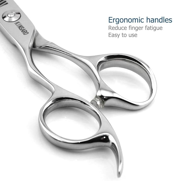 Hair Thinning Scissors left hand 5.5 Inch Barber Scissors Left hand Hair Thinning Shears Barber Shears KINSARO for Hairdresser Barbershop or Home Use
