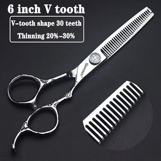 6/7/7.5/8/9-inch professional hair clipper set, stainless steel sharp hair clippers, hairdresser specific scissors