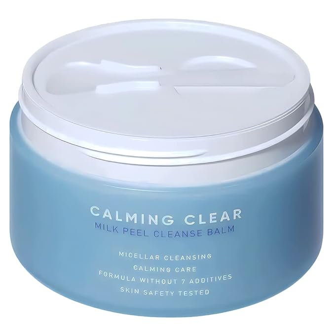 Leaders Calming Clear Milk Peel Cleanse Balm – Makeup Remover, Exfoliating, Deep Cleaning for Pores & Hydrating Cleanser for Smooth Skin Texture & Prevent Dead Skin Cells Buildup, 180ml (6.08 fl. oz.)