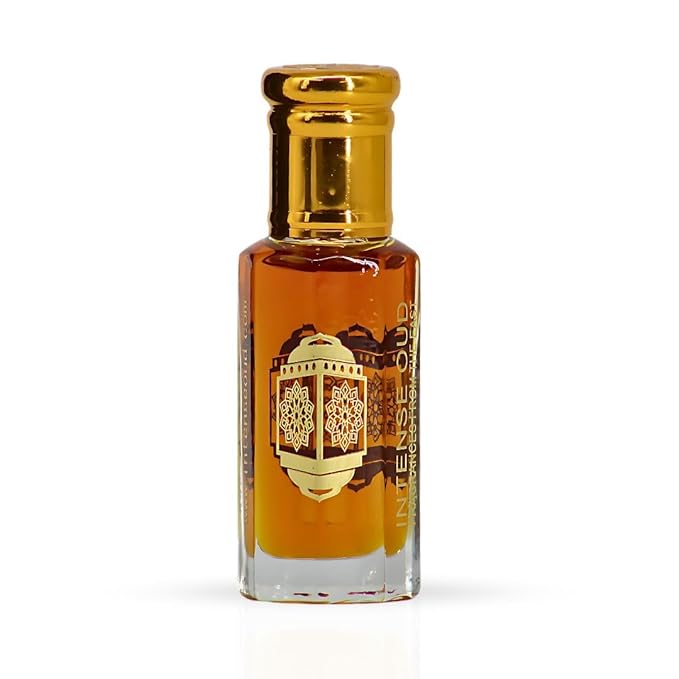 INTENSE OUD Dark Oud Ispahan Long Lasting Arabian Perfume Oils for Women 12ML (0.40 OZ) Bold Fragrance Oil With Rose, Saffron & Oud Notes – Premium Concentrated Perfume Oil in Black Gift Box