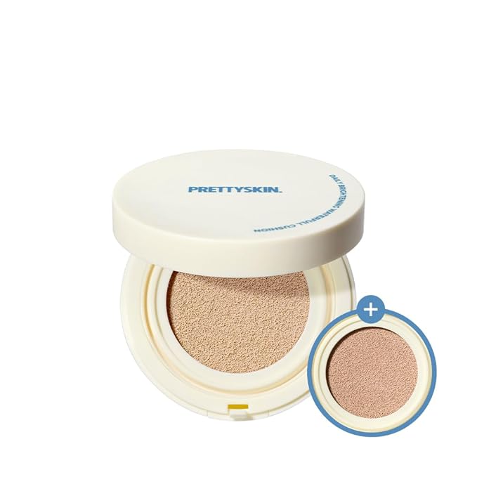PRETTYSKIN Moisturizing Glow Sun Cushion Foundation SPF50+ / PA+++ with Refill (23 Beige, 15g+15g)