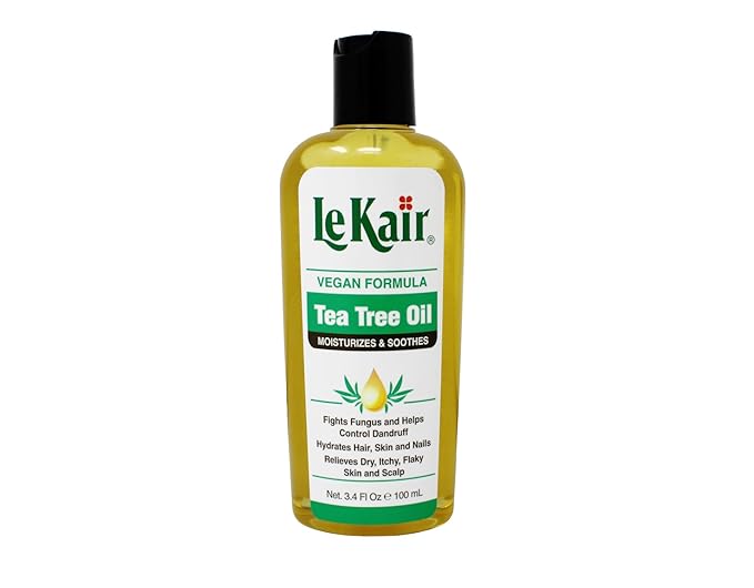 Tea Tree Oil Vegan Formula – Soothing Oil for Dry Scalp, Flaky Skin, Itchy Scalp & Nails – Fights Dandruff & Promotes Hydration – 3.4 fl oz