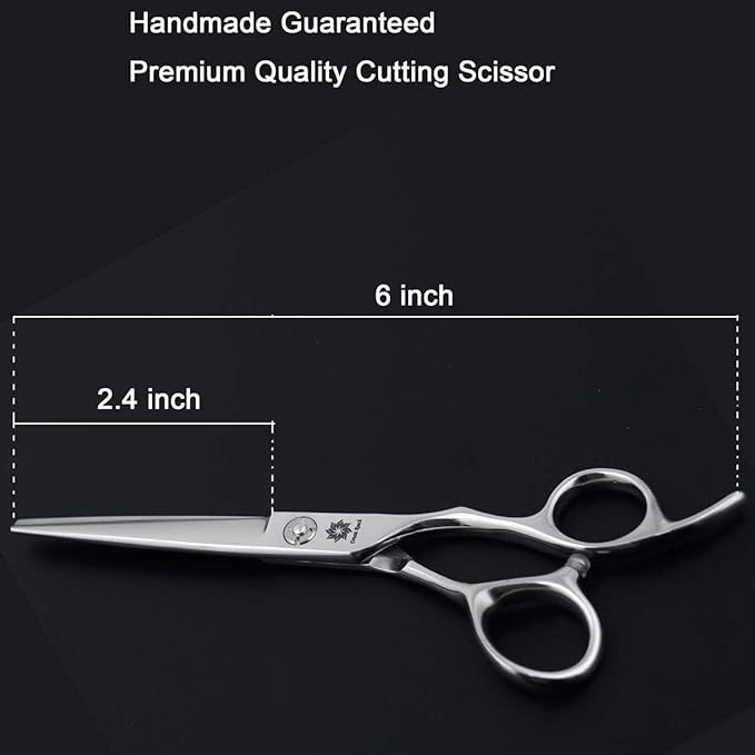 Dream Reach Hair Cutting Scissors Professional Barber Shears, 6.0 inch Hairdressing Regular Scissor Salon Razor Edge Hair Cutting Shear Japanese 440C Stainless Steel