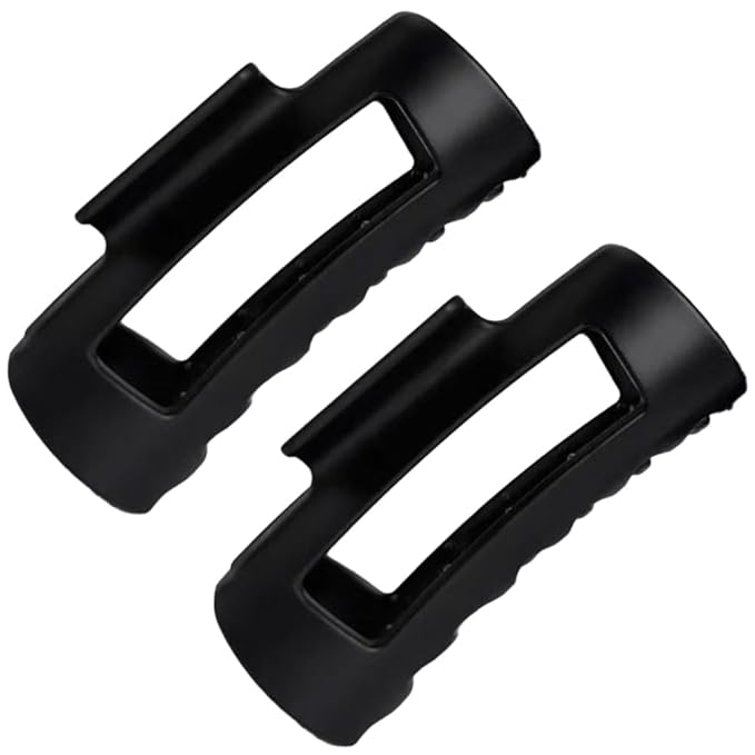 Silicone Hair Clips, Cloud Hair Pins for Women, 3.9 inch Soft Hair Claw Clip for Thick/Fine/Thin/Curly Hairstyle, Black 2 Pack