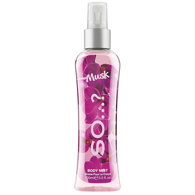 So…? Musk Body Mist Woody Scent - Perfume for Women with Bergamot, Toffee, Vanilla Notes - Gifts Body Spray for Women - 3.5 oz