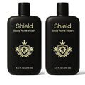 Shield Body Acne Wash for Men and Boys – Unscented Back & Chest Cleanser, Clears Acne & Breakouts, 8.5 oz, Pack of 2