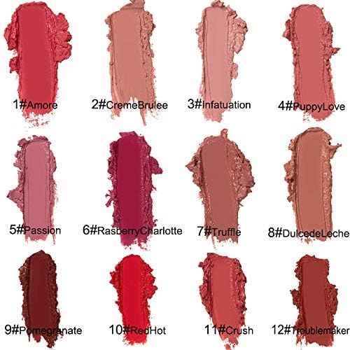 12 Colors Lips Staining Lip Oil, 2025 Upgrade Cream Texture Lipstick Long-Lasting Moisturizing Lip Oil, Waterproof Lipstick Creamy Lip Gloss Non-stick to Cup (#9, One Size)