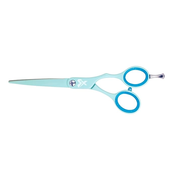 Cricket Shear Xpressions 5.75" Professional Hair Cutting Scissors - Barber Scissors, Japanese Stainless Steel, Comfort Silencer, Ideal for Stylists and Home Use, Moody Blue