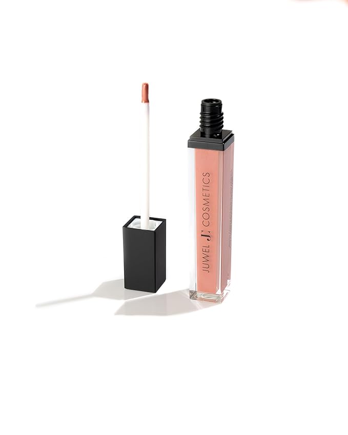 Juwel Cosmetics Luminizing Lip Gloss – Hydrating & Moisturizing for Dry Lips with Beeswax, Castor Oil & Vitamin E, Smooth Finish Tinted Lip Gloss for Women, Vegan, Tease
