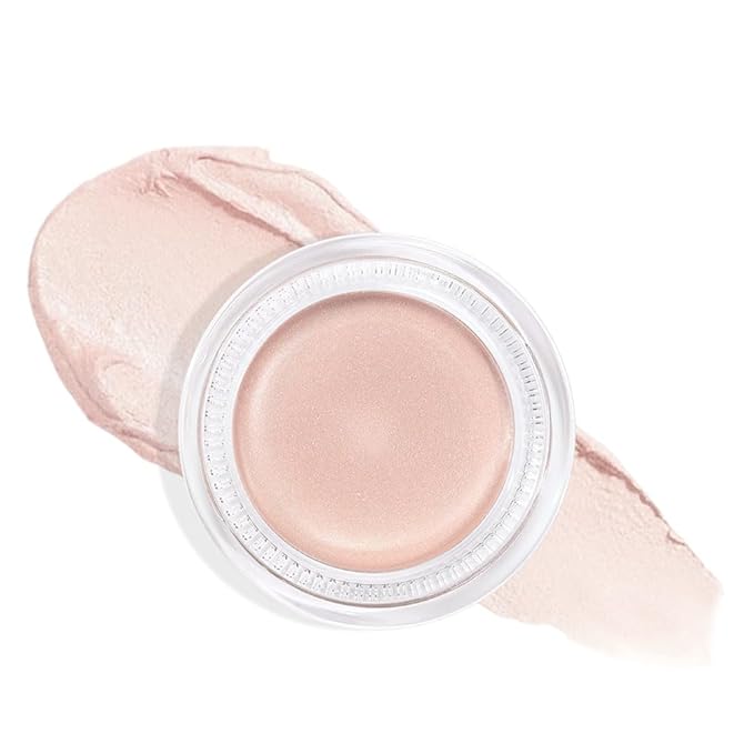 Single Cream Eye Shadow,Silver Purity Shimmer Glitter Natural Nude Monochrome Eyeshadow Palette,Waterproof,Long Lasting Naturing-Looking,Vegan & Cruelty-Free,P06