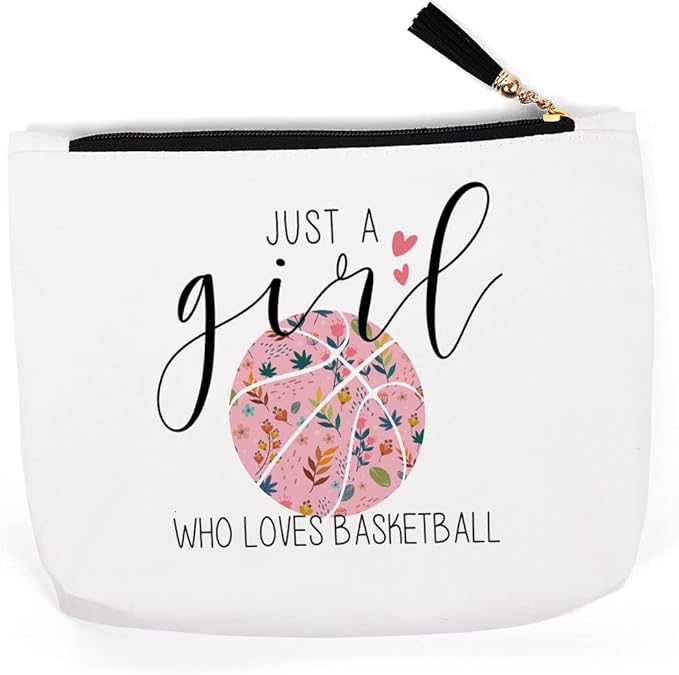 Basketball Gifts for Women & Coaches - Makeup Bag by Who Loves Basketball Stuff Merch D?or