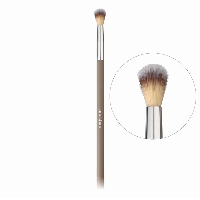 Sandstone Soft Collection Makeup Brush - Professional Premium Blending brush for applying and blending eyeshadow. Ultra soft bristles and easy to use. Vegan Makeup brush for all skin types