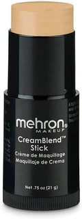Mehron Makeup CreamBlend Stick | Face Paint, Body Paint, & Foundation Cream Makeup | Perfect for Halloween (Light Buff)