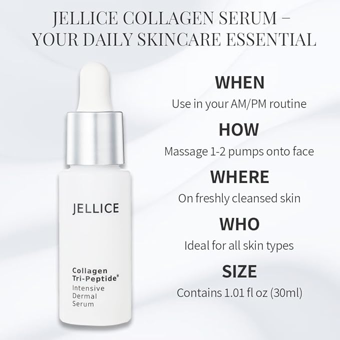 Collagen Tripeptide Face Serum – Anti-Aging & Firming Formula with Niacinamide, Hyaluronic Acid & Centella – Deep Hydration & Smoother-Looking Skin – Japanese Beauty – 1.01 fl oz