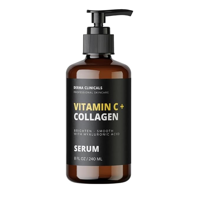 Vitamin C Serum with Collagen – Firming & Plumping Face Serum, Anti-Aging, Hydrating, Fine Lines & Wrinkles, Collagen production - 8oz