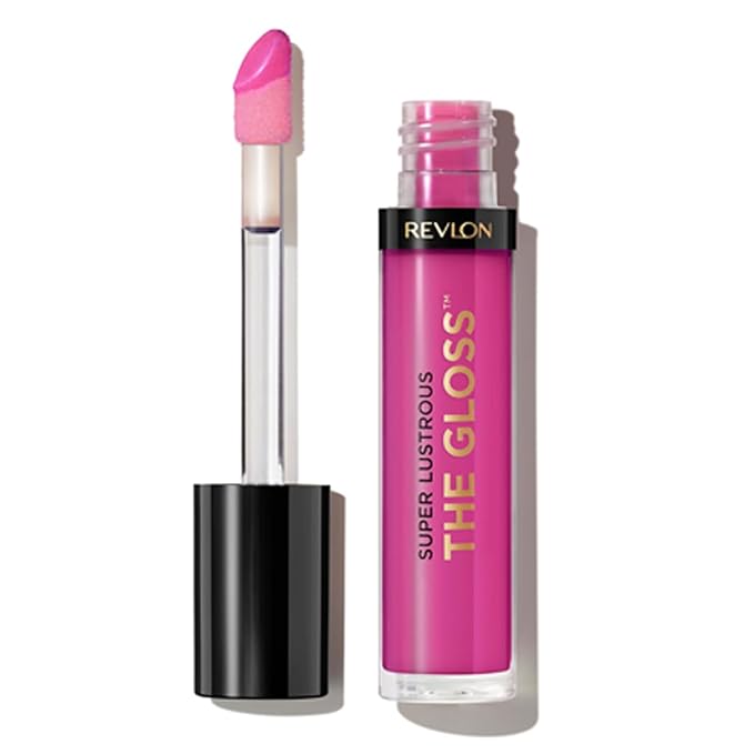 REVLON Super Lustrous Lip Gloss, Non-Sticky, Hydrating, High Shine Finish, 232 Pink Obsessed, 0.13 oz (Pack of 2)