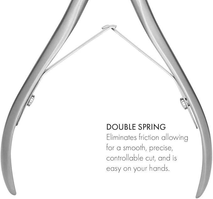 GERMANIKURE Standard Professional Cuticle Trimmer - 1/2 Half Jaw Nipper - Ethically Made in Germany - FINOX Stainless Steel Sharp Cuticle Remover in Leather Case – Manicure Tool, r175, 5mm