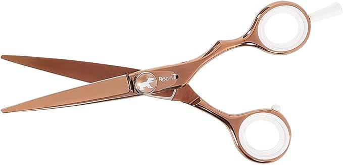 Cricket Centrix Roc-It Dog 5.75” Titanium Shear Professional Stylist Hair Cutting Scissor Lightweight, Rose Gold