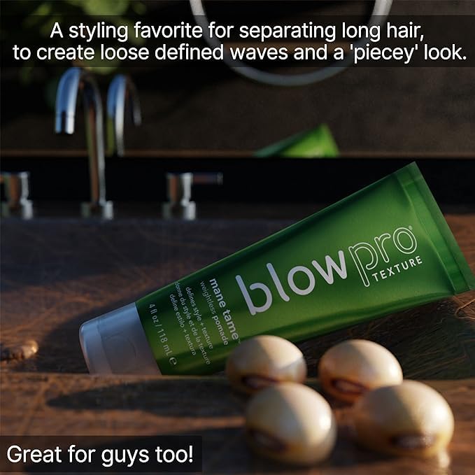 blowpro Weightless Soft Pomade, 4oz - Define, Manage, Maintain Style for Both Long and Short Hair - Infused with Protein, Silk & Soy - All Hair Types including Colored Hair
