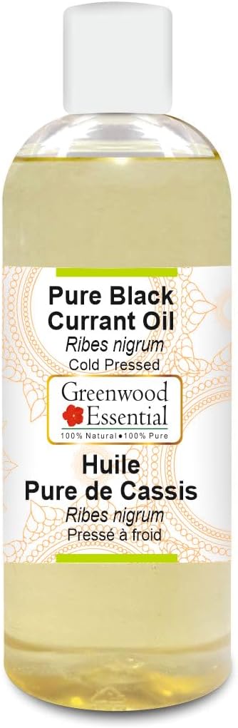 Greenwood Essential Pure Black Currant Oil (Ribes nigrum) Cold Pressed 200ml (6.76 oz)