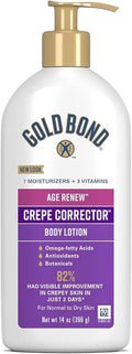 Gold Bond Age Renew Crepe Corrector Body & Face Lotion, Replenishing & Smoothing Formula, 14 oz., Packaging may vary