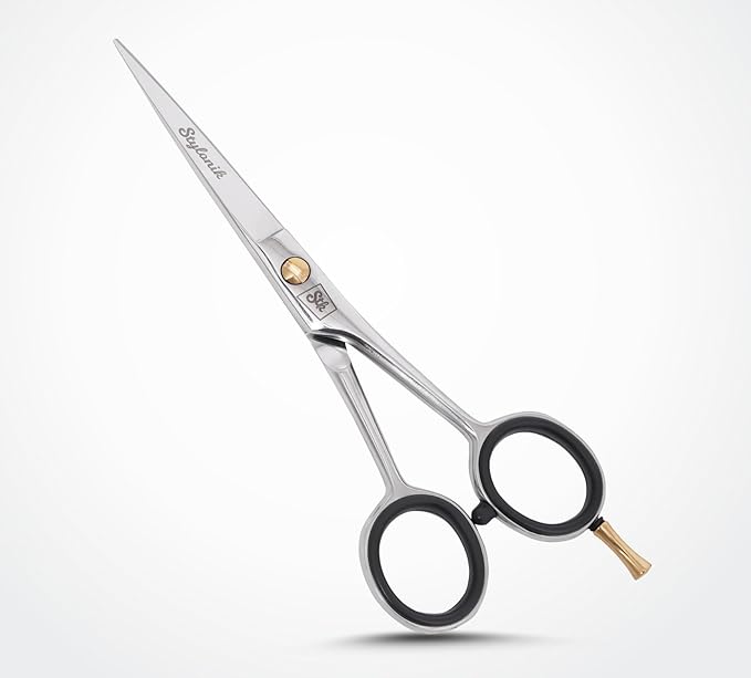 Hair Cutting Scissors-Professional Hairdressing Scissors for Women,Men,Hair Stylists,Salon,Barber- 6.5-Inch Stainless Steel Hair Scissors with Finger Rest (Classic Scissor Shinny Polish)