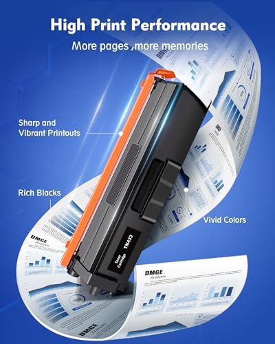 TN433 TN436 4 Pack Toner Cartridge Replacement for TN433 Toner Cartridge Set Compatible with MFC-L8900Cdw HL-L8360Cdw HL-L8260Cdw MFC-L8610Cdw HL-L8360Cdwt Printer