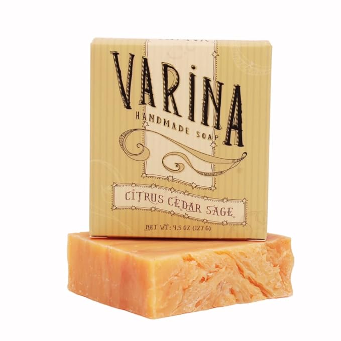 Organic Citrus Cedar Sage Bar Soap - Gentle Cleansing for Sensitive Skin, Earthy Scents - 3 Pack - Experience Healthy and Glowing Skin