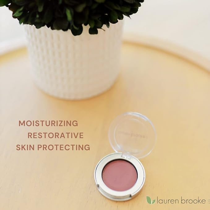 Lauren Brooke Cosmetiques Cream Eyeshadow | Natural Organic Eye Makeup, Richly Pigmented Creme Eyeshadow For Women (Rose Brown Shimmer)