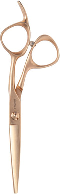 Fromm Defy 5.75" 1-Piece Precision Slide and Point Hair Cutting Shears with Razor Sharp Semi-Convex Blade for Expert Salon Stylists, Matte Gold Japanese Steel Scissors