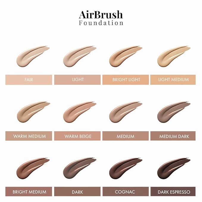 MagicMinerals AirBrush Foundation Set by Jerome Alexander – 3pc Set Includes Primer, Foundation and Kabuki Brush - Spray Makeup with Anti-aging Ingredients for Smooth Radiant Skin (Medium)
