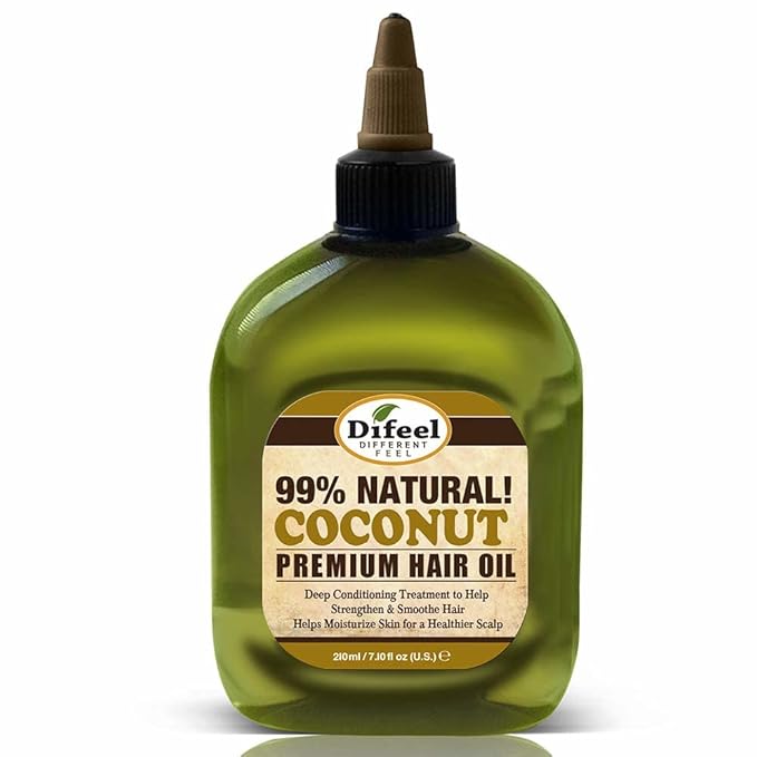 Difeel Premium 99% Natural Deep Conditioning Coconut Hair Oil 7.1 ounce
