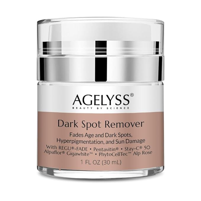 Agelyss Dark Spot Remover – Brightening Serum – Fades Appearance of Dark Spots, Evens Skin Texture, Hydrating & Nourishing – Paraben-Free, Vegan, Cruelty-Free – 1 FL OZ - Pack of 1