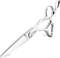 5.5" Barber Hair scissors Professional Hair Cutting Shears 440C Hair Cutting Scissors Shears Haircut Scissors Silvery Convex Blades KINSARO for Hairdresser Barber or Home Use