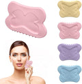 Silicone Facial Body Brush - Lymphatic Drainage Massager for Face, Neck Lifting, Gua Sha Beauty Tool to Shape & Radiant Skin (Pink)