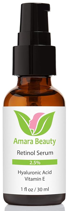 Retinol Serum 2.5% with Hyaluronic Acid & Vitamin E, 1 fl. oz. (Pack of 2)