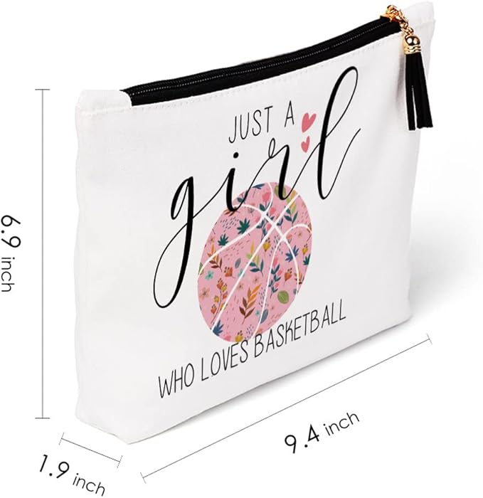 Basketball Gifts for Women & Coaches - Makeup Bag by Who Loves Basketball Stuff Merch D?or