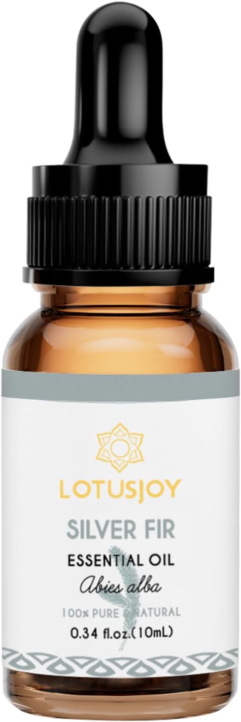 100% Pure Silver Fir Essential Oil 0.34 Fl Oz, Natural Silver Fir Oil for Diffuser Massage Skin Care DIY