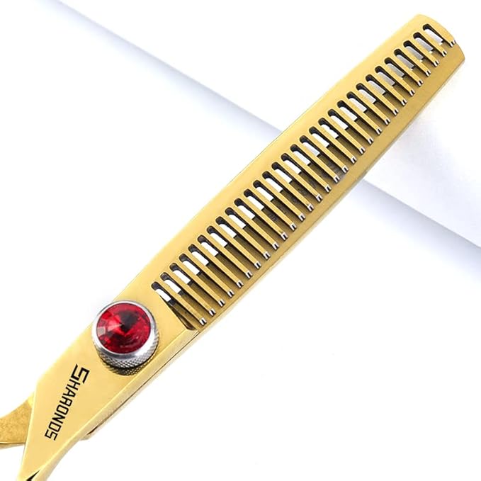 Sharonds 6/7 inch Professional Hair Cutting Scissors Set Hair Cutting Scissors Thinning Teeth Shears Set,Sliver Scissors,Barber,Salon,Hairdressing Scissors Kit,Japanese 440C Scissors (6-inch 3pc-B)