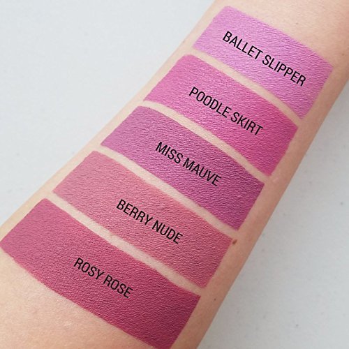 Aromi Matte Liquid Lipstick | Medium, Bubblegum Pink Lip Color, Smudge Proof, Long-lasting, Vegan, Cruelty-free, Waterproof, Paraben + Gluten Free (Poodle Skirt)